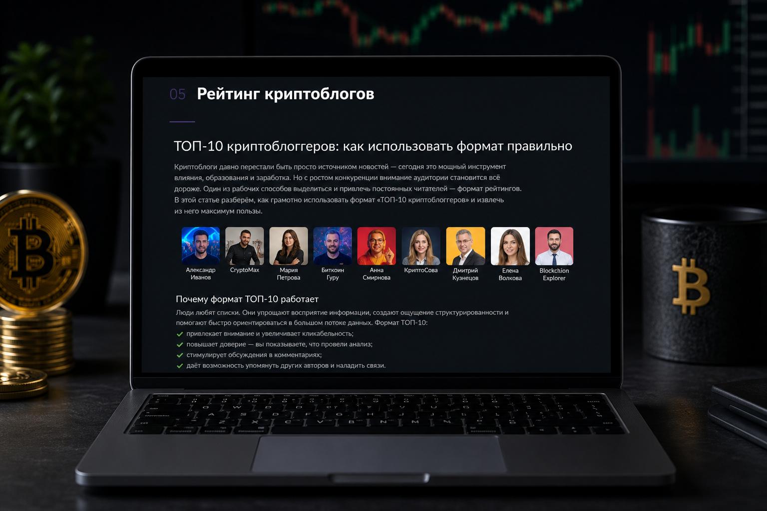 ТОП-10 криптоблоггеров: как использовать формат правильно